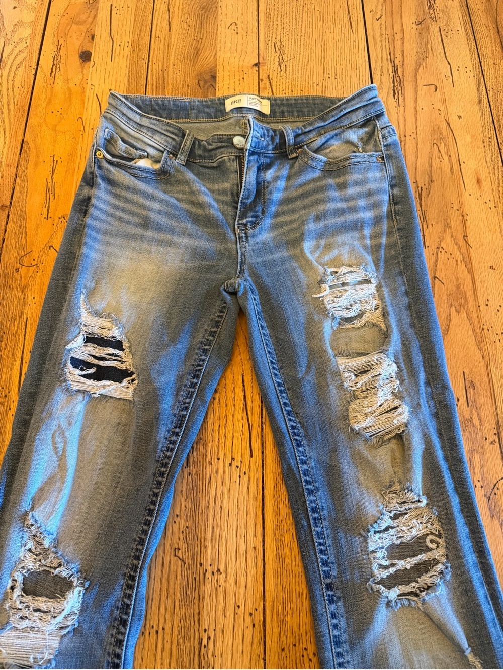 BKE Payton Jeans Womens 27x35.5 Bootcut Distressed Mid Rise